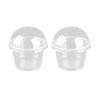 25Pcs 250Ml Disposable Salad Cup Transparent Plastic Dessert Bowl Container With Lid For Bar Cafe Domestic Use (Dome Hole)