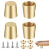 Non Slip Pads Brass Board Feet Secure Grip On Surfaces Installation Kit Included Screws And Washers For Cutting Boards