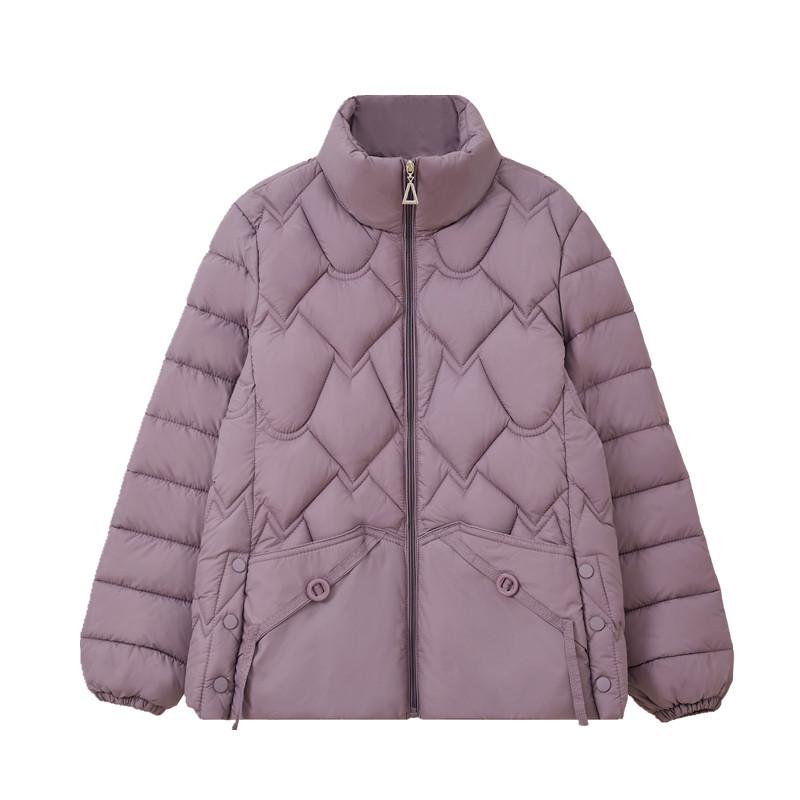 Cotton Coat Women's Short Fashion Stand Collar Women's Down Cotton Coat Winter Coat Mother's Large Size Small Cotton-padded Jacket
