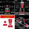 5 Piece Metal Car Central Console Gear Shift Knob Panel P Button Cover Trim For Porsche Cayenne 2018-2025 Interior Accessories