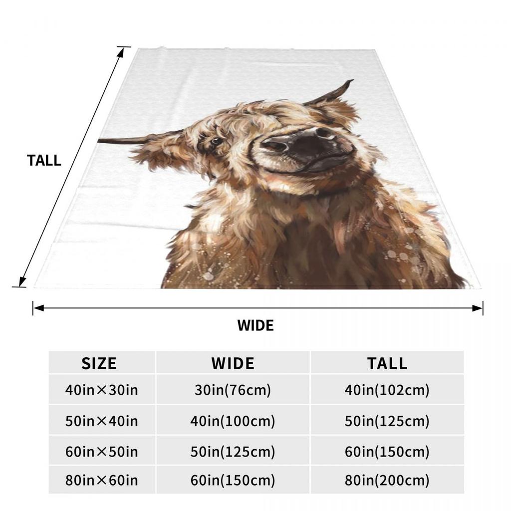 Highland Cow Blankets Fleece Sofa Throw Blanket Warm Throw Blankets for Couch Bedding Travel Throws Bedspread Quilt