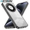 KEYSION Transparent Case for HONOR X9b 5G X9A 5G TPU+PC Anti-slip HD Clear Shockproof Phone Cover for Huawei Magic 5 6 Lite 5G
