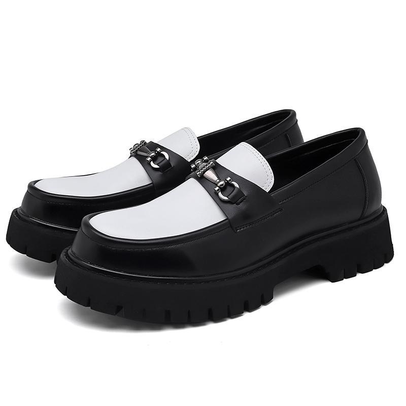 Fashion Leather Casual Shoes Men Loafers Luxury Design Slip On Male Dress Shoes Leisure Style Big Size Good Wear-resistant Sole