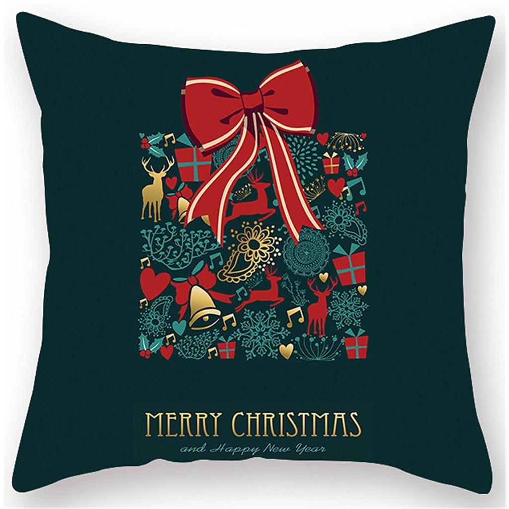 Merry Christmas Decorative Print Pillow Case Home Living Room Sofa Bedroom Decorative Throw Pillow Cover 45 * 45cm