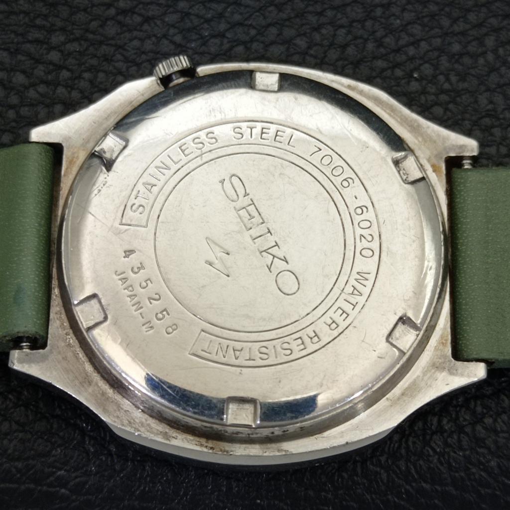 AUTOMATIC VINTAGE SEIKO 5 7009A JAPAN MENS GREEN COLOR DIAL WATCH a500760-5 R154-a500760