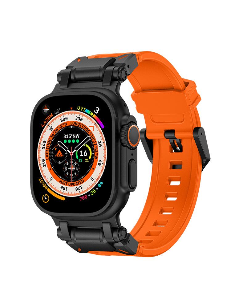 Compatible Silicone Explorer Band for Apple Watch Series 8, 9, and Ultra Models