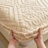 1 Stück Jacquard Bettdecke Verdicken Samt Matratzenbezug Warmhalten Spannbettlaken Staubdicht Rutschfest Matratzenschoner Elastische Laken