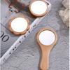 Wooden Hand Mirror Vintage Portable Round Cosmetic Mirror Compact Makeup Vanity Hand Held Mirror Women Travel Mirrors