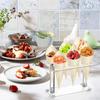 6-Hole Ice Cream Cone Holder Clear Acrylic Waffle Cone Display Stand for Sushi Popcorn - Party Wedding Kids Birthday Roll Stand