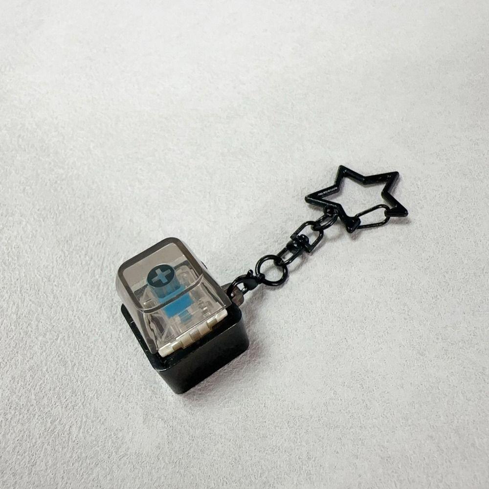 6Pcs Press Key Shape Keychain Star Car Key Ring Fashion Phone Lanyard  Students