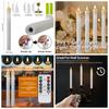 Flameless LED Taper Candles with Remote Timer Battery Operated Flickering Candlesticks for Wedding Halloween Christmas Decor