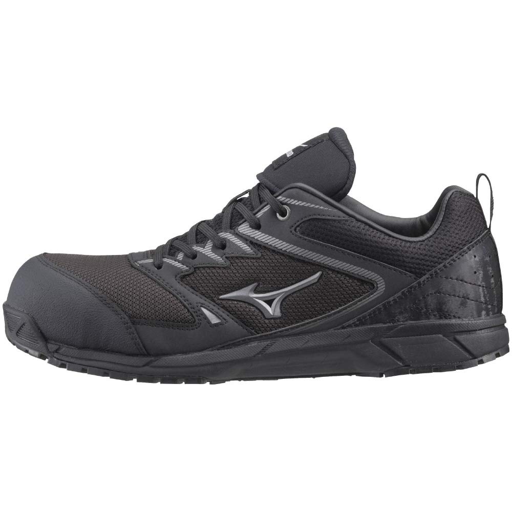 Mizuno VS Lightweight Safety Shoes with JSAA Standard Work Black X Size 27 3E All-Mighty Laces, Mesh, Standard, (Type A), Silver, Cm,