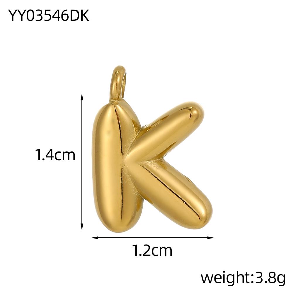 CARLIDANA Stainless Steel Gold Plated Alphabet 26 Letters Name Jewelry Mini Minimalist Bubble Initial Pendants for Necklace DIY