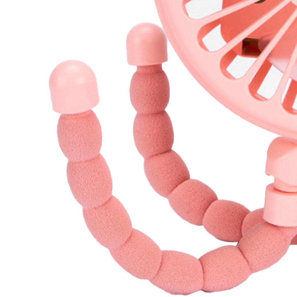 Kinderwagenventilator, batteriebetrieben, flexibles Stativ, Clip-on-Ventilator, leiser Baby-Autoventilator, tragbar, kompakt