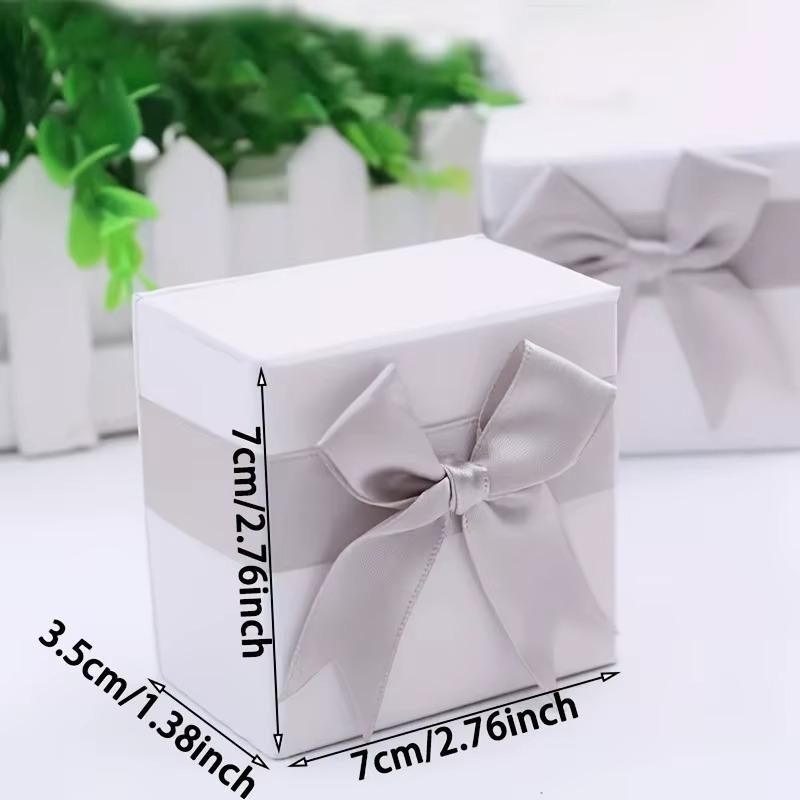 24pcs Bow Jewelry Boxes Necklaces Earring and Ring Jewelrys Display Case Cardboard Storage Box Valentine's Day Jewelry Packaging