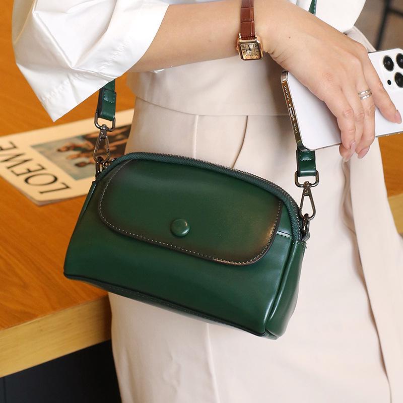 

Стильная женская сумка кроссбоди для телефона из натуральной кожи 2025 - Мини-дизайн с маленьким ароматом