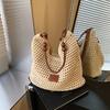 Seaside Vacation Beach Woven Bag Women's 2025 New Hollow Knitted Handbag Large Capacity Shoulder Armpit Bag