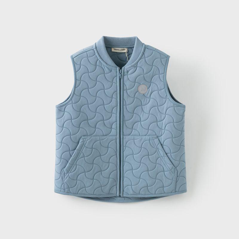 David Bella Girls  Quilted Vest 2026 Spring New Style Boys  Vest Cardigan for Older Children Stylish Sleeveless Jacket
