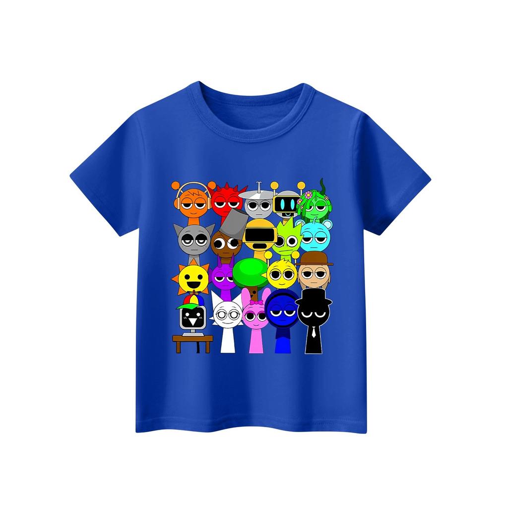 Kinder Kurzarm Tops Casual Print T Shirt Rundhals Pullover Bluse