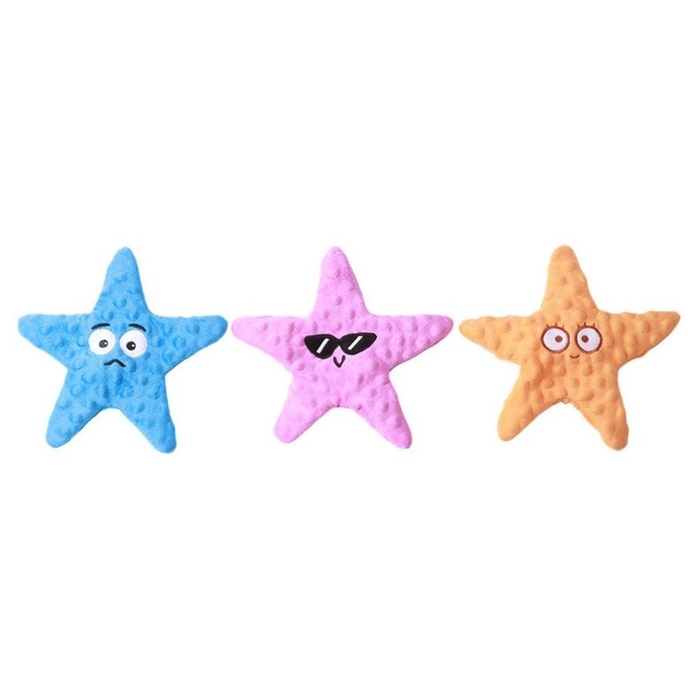 Dog Snuffle Built-In Squeaker Paper Starfish Shape Starfish Dog Hidden Treat Pockets Cartoon Style Dog Puzzle Boredom Relief