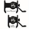 Heavy-Duty Motorcycle Phone & GPS Holder Adjustable Clamp with Free Mount, Compatible for Smartphones Tablets Navigation Devices