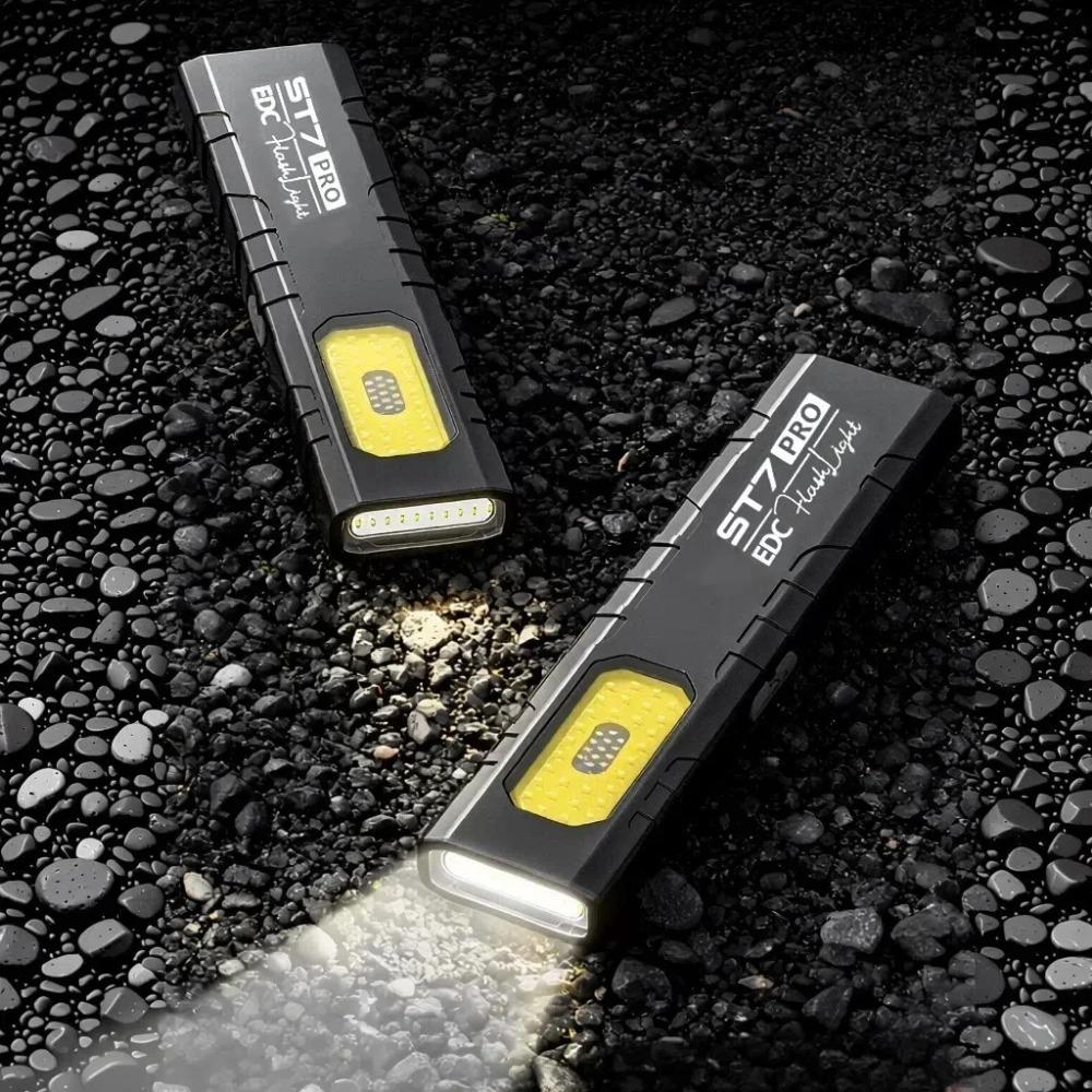 ST7 PRO EDC Light Source Features Laser Pointer Function Flashlight Mode Magnetic Base Pocket Clip ABS Build Camping Hiking