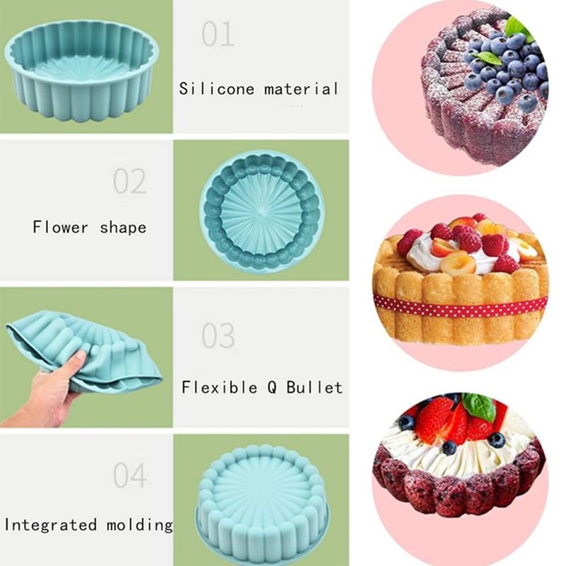 Silicone Baking Pan Non-stick Round Silicone Mold Cake Making Cheese Cake Bread Silicone Mold Bread Pan Baking Pan Baking Tools