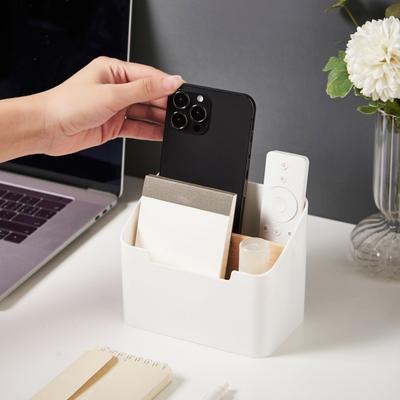 Storage Box Clutter-Free Desktop Organizer Remote Control Stationery Holder Workspace Tidy Box Office Supplies