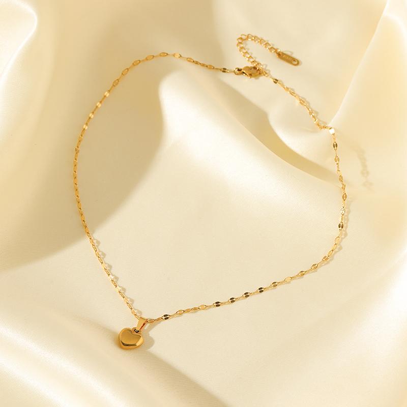 EILIECK 316L Stainless Steel Heart Love Necklace Bracelets Earrings Set For Women New Trendy Gold Plated Waterproof Jewelry