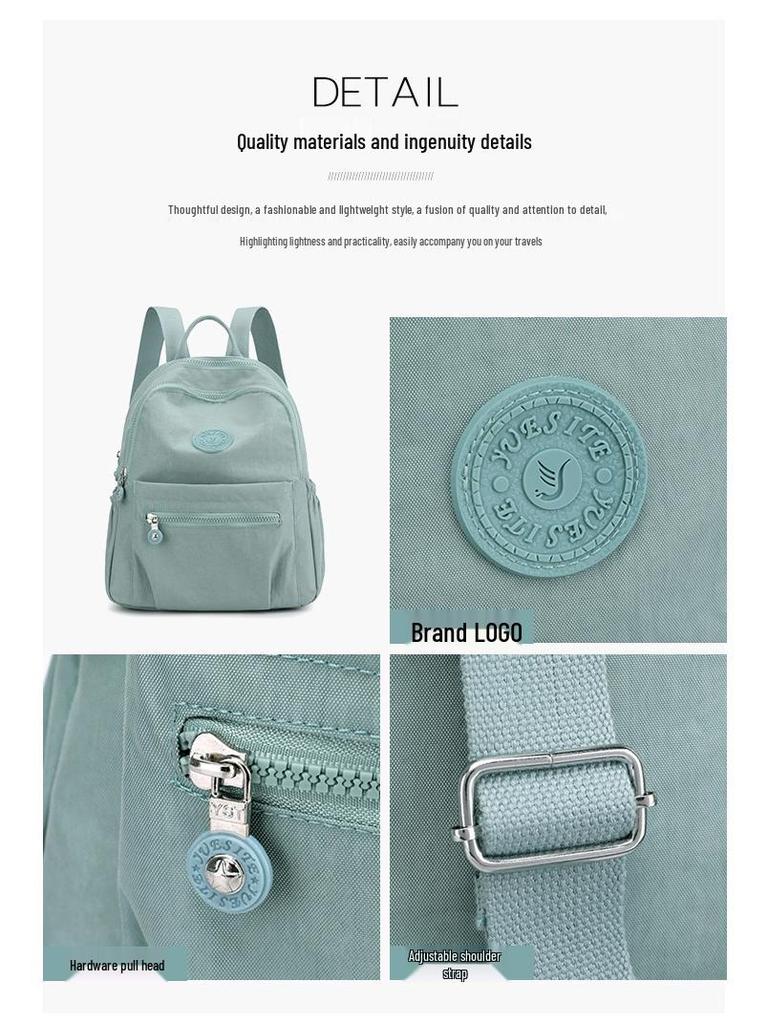 Damen Modischer Rucksack aus Nylon-Oxford-Canvas - Koreanischer Stil, Vielseitig für die Schule oder als Mama-Tasche