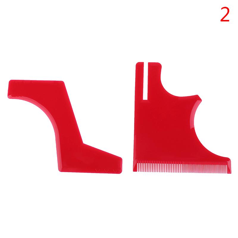 2/3/4Pcs Men Beard Hair Goatee Neckline Shaving Template Guide Haircut Kit Tool
