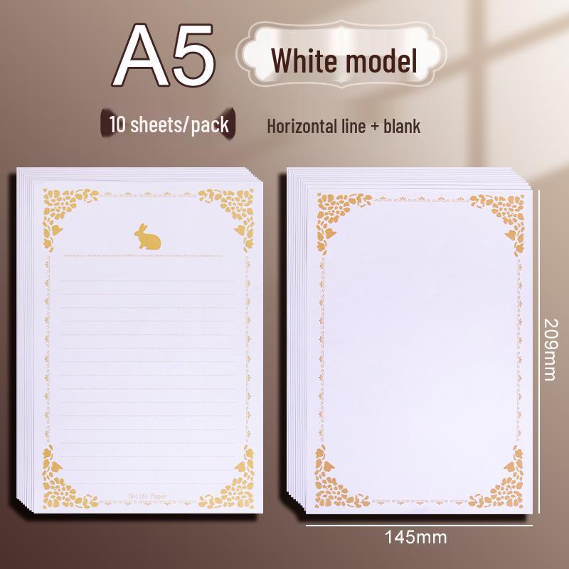 Vintage-Style Thick Kraft Paper Envelopes & Letter Set for Handwritten Notes & Birthday Cards