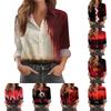 Women's Halloween Print Long Sleeve Half Button Front Casual Shirt for Fall Parties & Everyday Wear