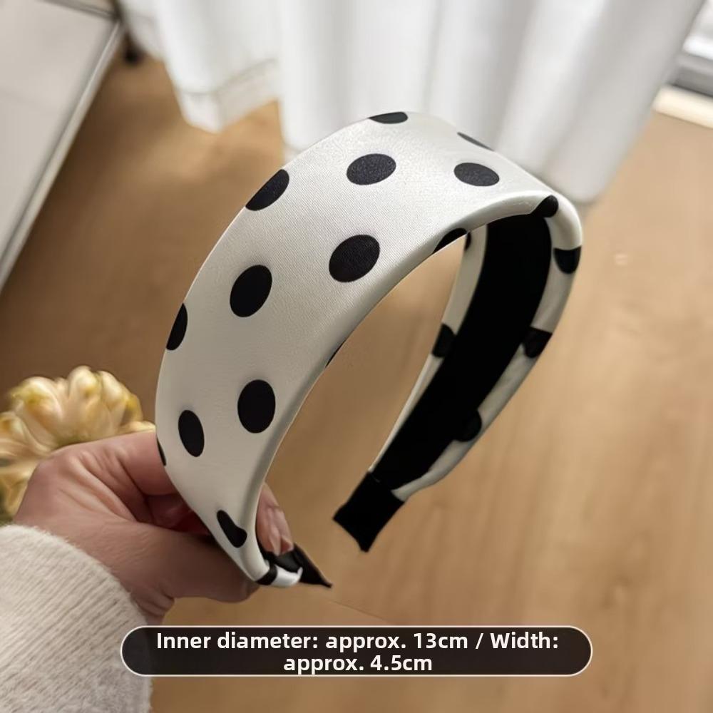 Polka Dot Pattern Wide Headbands Daily Wash High Cranial Headbands Hair Accessories Face Wash