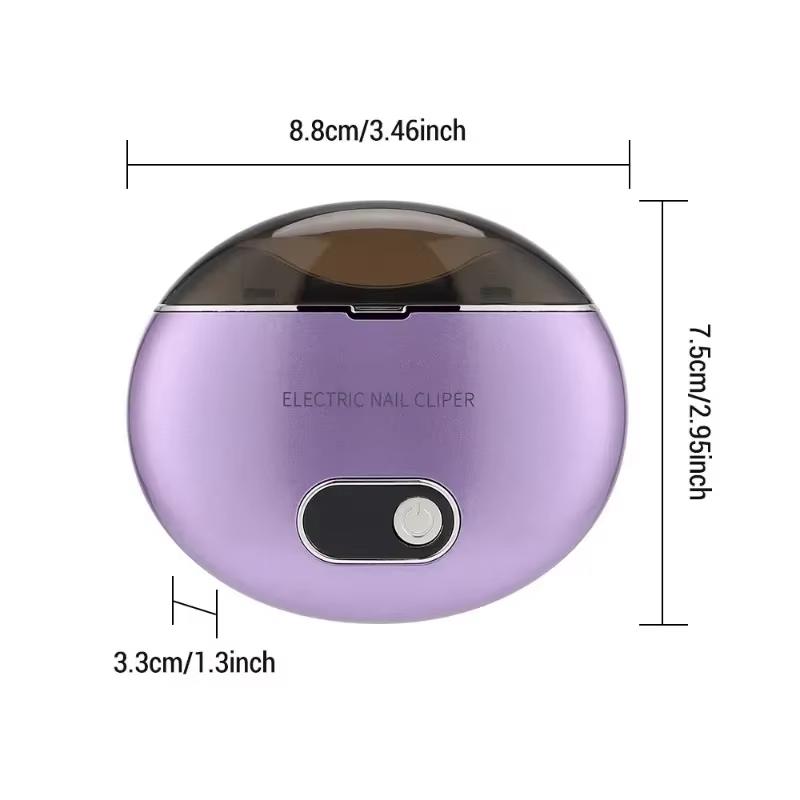 2026 New Electric Nail Clipper with UV Light Manicure Grinder Low Noise Safe for Adult Child Finger Toe Nursing Home Care