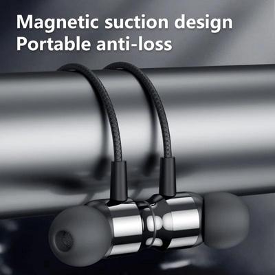 Fones de ouvido com fio magnético de metal, redução de ruído, fone de ouvido para jogos, conector L de 3,5 mm, fone de ouvido estéreo HIFI com microfone HD para todos os smartphones