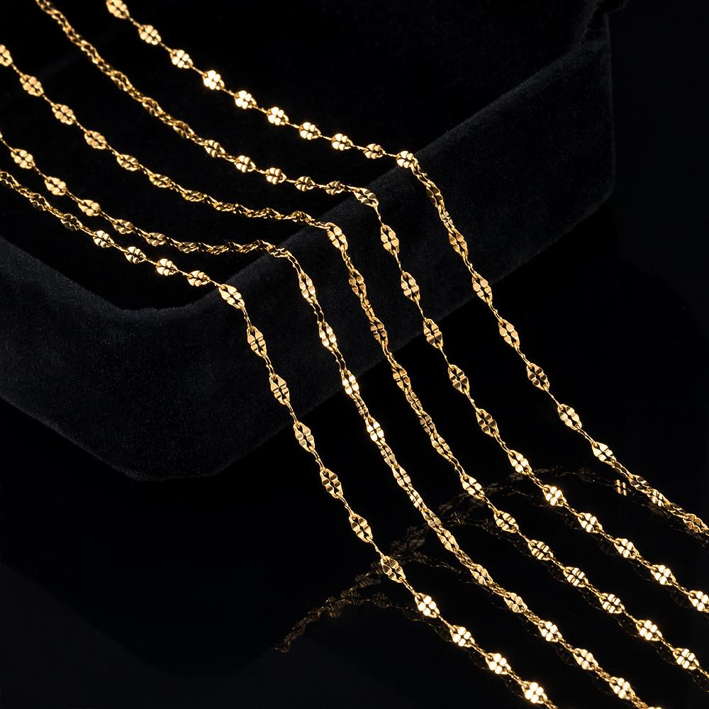No Fade 2meters Stainless Steel Lip Chain Multi-Size Metal Bulk Chain for Necklace Bracelet Chain DIY Jewelry Making Accessories