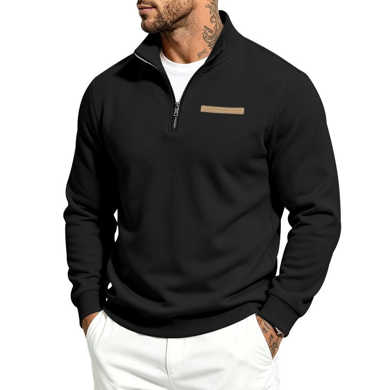 Men's Fleece Zip Up Sweatshirt Stand Collar Heavyweight Outdoor Casual Jacket