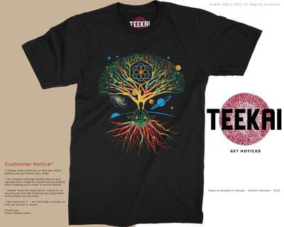 Maglietta Unisex Albero della Vita Meditazione Mandala Pacifico Zen Regali Spirituali