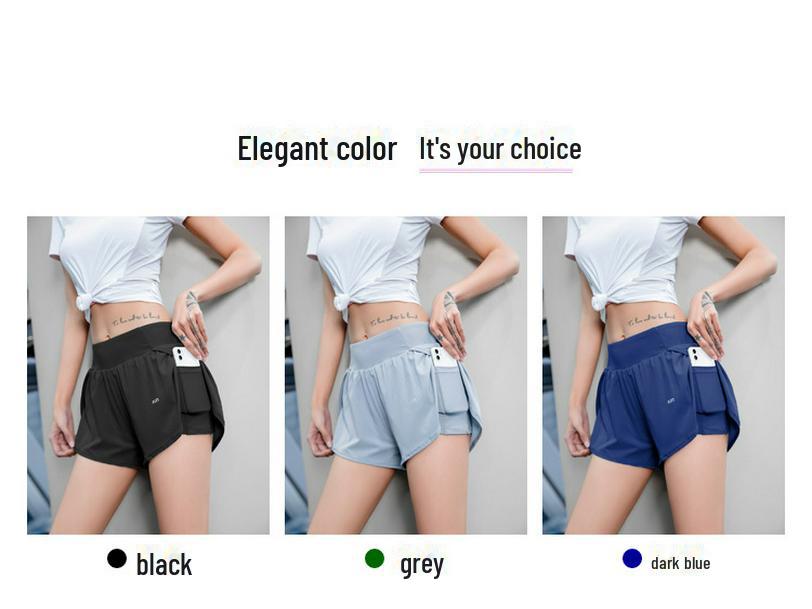 Women's 2025 Summer Yoga Shorts: Quick-Drying, Loose, Slim Fit, Pocketed Sports Hot Pants
