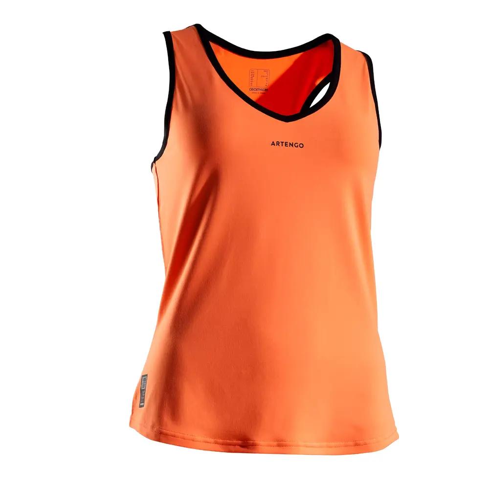 

DECATHLON ARTENGO 900 TK Tennis Soft & Comfortable Quick Dry Sports Vest Women s Fluorescent Coral Orange/Black XS-165/84Y