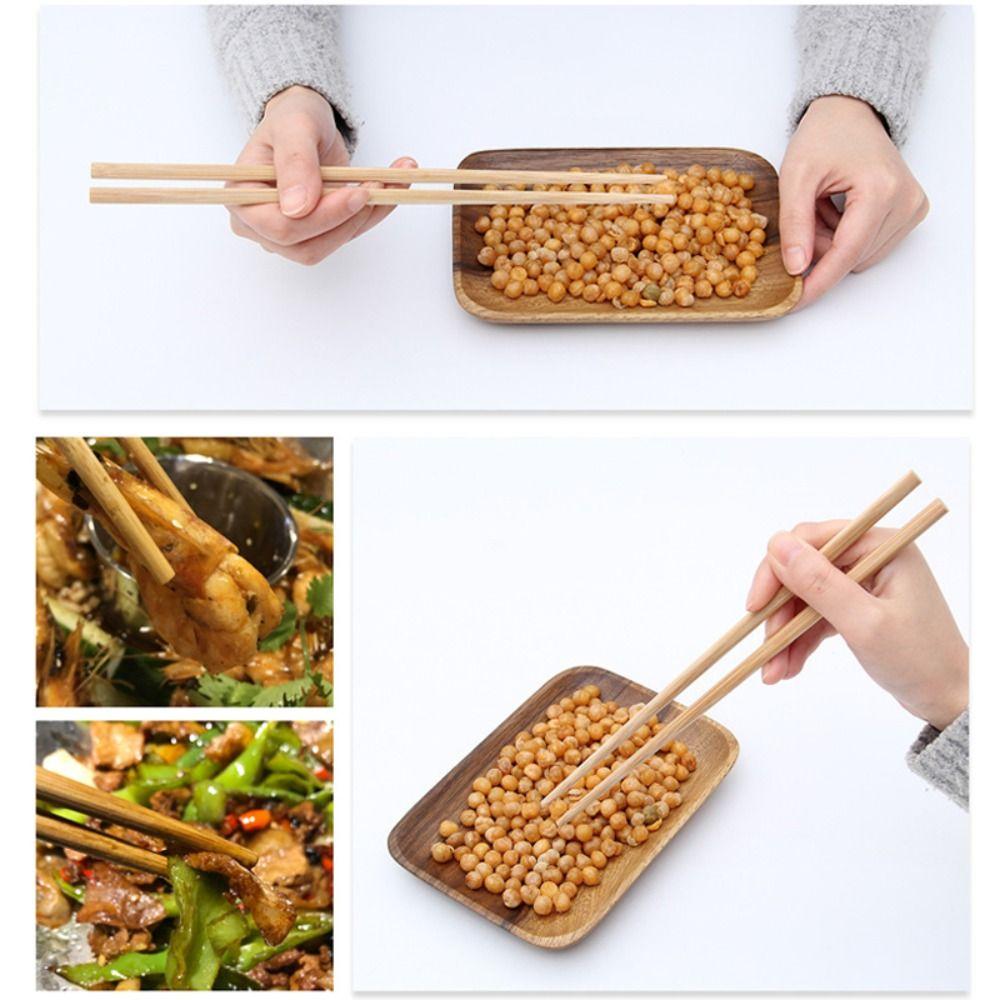 1 Paar Keine Farbe Bambus-Essstäbchen Keine Wachs Anti-Rutsch-Essstäbchen Hotpot-Essstäbchen Haushalt