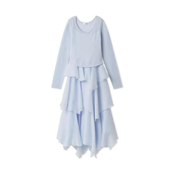 SNIDEL Sheer Hem Knit Combination Dress SWNO261061 Women s