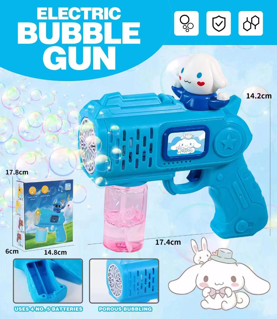 Children Bubble Gun Toy Stitch Fully Automatic Bubble Machine Bubbles Gun Outdoor sand Game Fantasy Toy for Boys Girls Gift