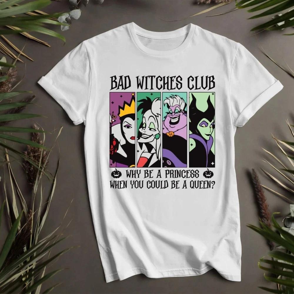BAD WITCHES CLUB CUTE BASIC WHITE T SHIRT S