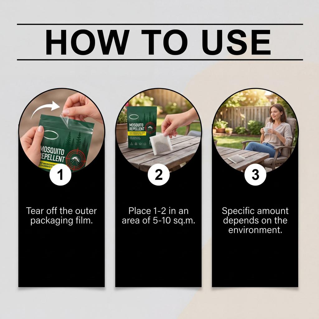 Mosquito Repellent Bags 10 Pieces with Essential Oils for Home Patio Camping Garage Use Natural Insect Deterrent Sachets for Indoor Outdoor Protection