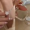 Women's S925 Silver Smile Heart Drop Bracelet