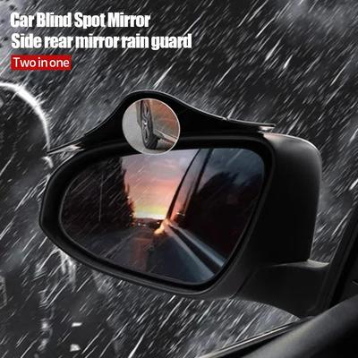 2Pcs Car Mirror 360 Degree Adjustable Wide Angle Side Rear Mirrors Blind Spot Snap Way for Parking Auxiliary Rear View Mirror