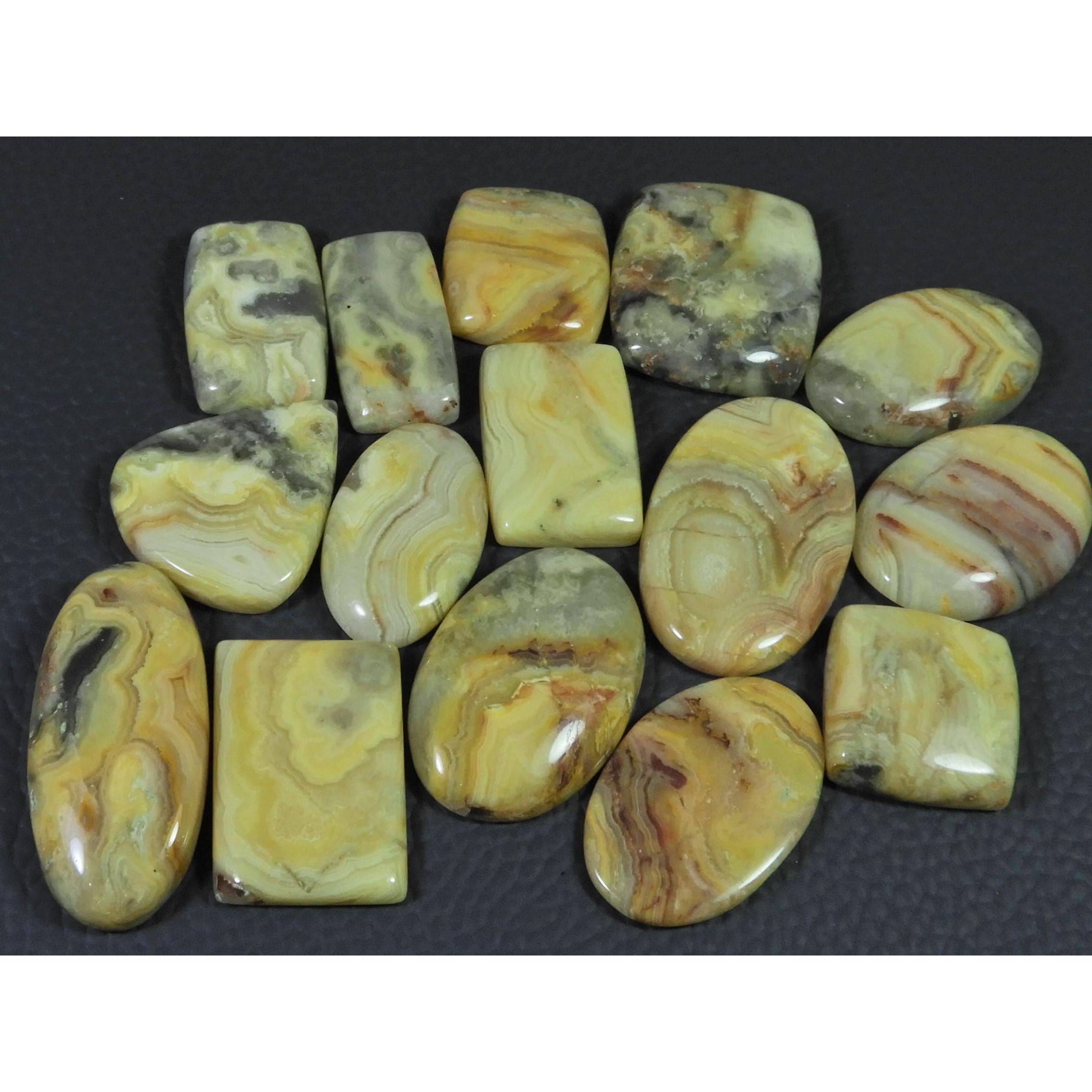 325Cts. Natural Australian Crazy Lace Agate Mix Cabochon Gemstone 15Pcs Lot C-1183