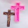 Crosses-Pendant Silicone Resin Molds Crucifix Epoxy Resin Casting Molds Crystal Wall Pendant Mold for DIY Craft